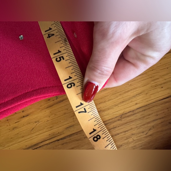 80s Vintage Red Tadashi Stretch Mini Dress - Picture 9 of 15